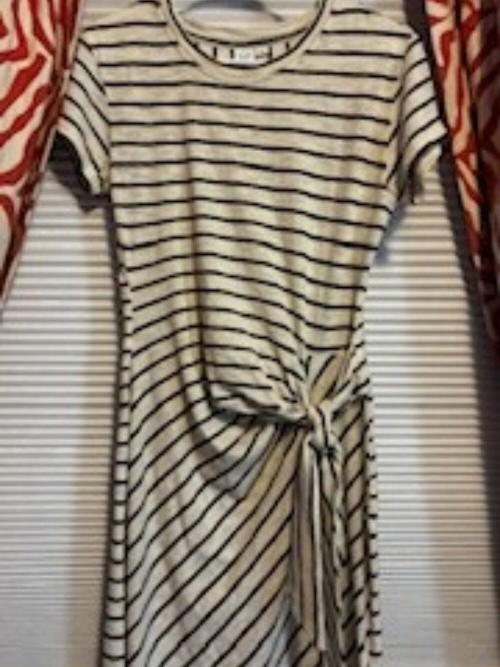 Gap Short Sleeve Dress in Black & White Stripe, Soft cotton, x Small